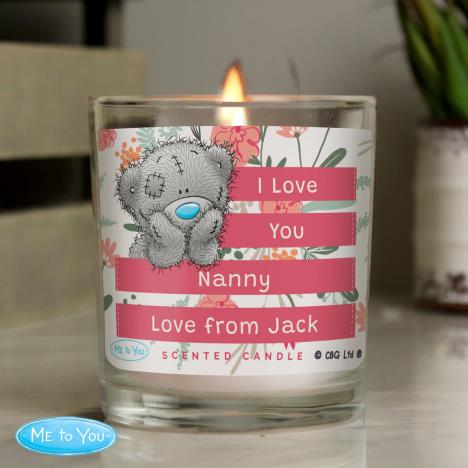 Personalised Me to You Bear Floral Scented Jar Candle Extra Image 3
